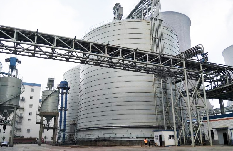 Construction of some completed sludge storage tanks