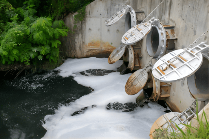 Wastewater discharged into the lake