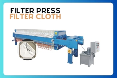 Detailed display of filter press cloth for diaphragm filter presses