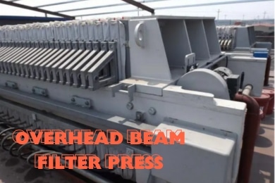 Overhead Beam Filter Plate Filter Presses operate in the plant industry