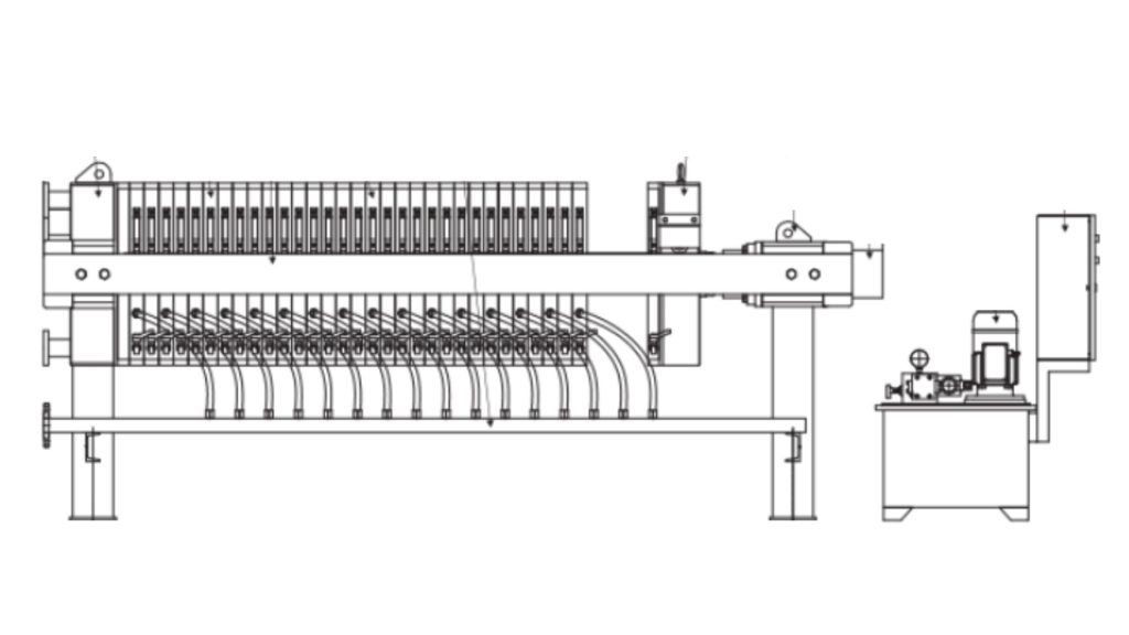 Structural diagram of membrane filter press